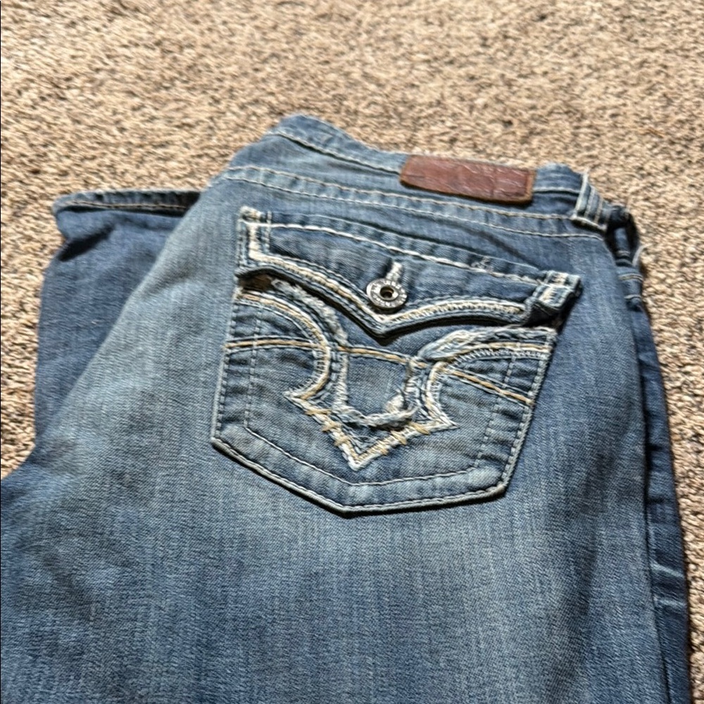 Big Star Women’s Medium Blue Bootcut Jeans with Embroidered Pocket